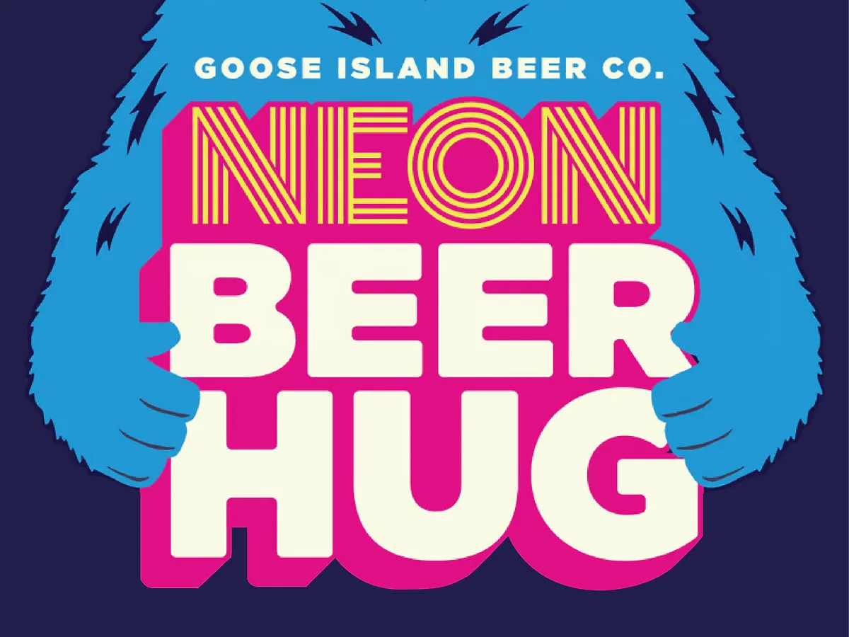 Goose Island Neon Beer Hug