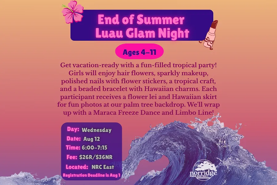 End of Summer Luau Glam Night