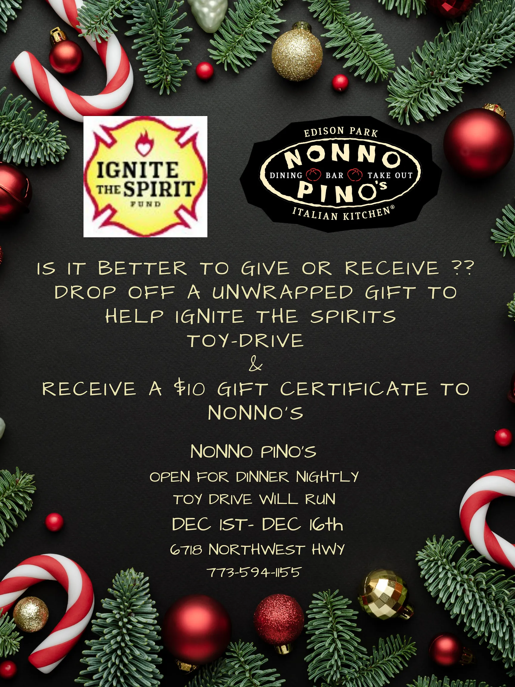 Ignite the Spirit Toy Drive